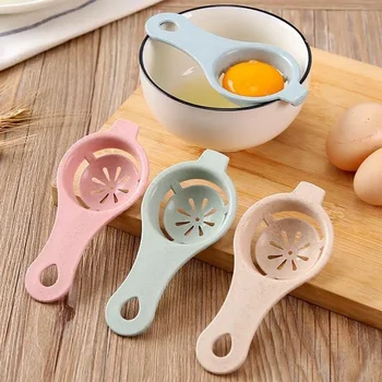 Портативный сепаратор яичного белка и желтка, Многоразовые кухонные инструменты для яиц, практичные приспособления для выпечки, фильтр для жидкости для яиц с ручкой