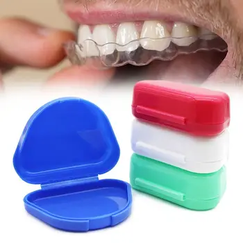Портативный футляр-фиксатор Коробка для зубных протезов Пластиковая Разноцветная Коробка-фиксатор для зубных протезов Коробки для вставных протезов Для пожилых людей