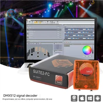 Профессиональный Sunlite 2 DVD 4 Usb Интерфейс DMX512 Компьютеризированный контроллер для DJ KTV Party Disco Light