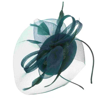 Свадебная шляпа Чародейка Чародейка Повязка на голову Женская шляпа Чародейка с плюмажем