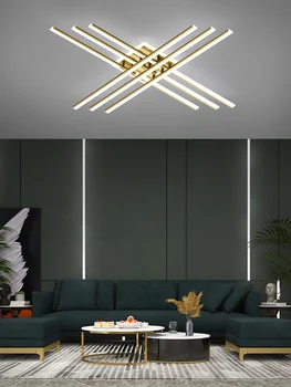 Светильник в гостиной Простой Современный минималистичный Креативный дизайнерский линейный светильник Светодиодный потолочный светильник в холле, столовой, спальне, светильники