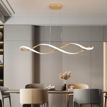 Современная люстра в скандинавском стиле, простая подвесная лампа для гостиной, ресторана, кухни, островного домашнего декора, светодиодный светильник