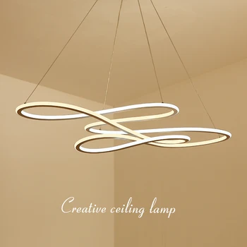 Современный светодиодный подвесной светильник с двойным свечением для кухни, столовой, гостиной, подвесной светильник, Подвесные светильники