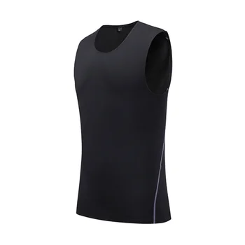 Спортивный быстросохнущий жилет для бега, мужские облегающие компрессионные баскетбольные майки для фитнеса, черные рубашки для бодибилдинга Pro