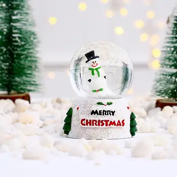 Стеклянный Снежный шар Декоративный Рождественский Стеклянный Снежный шар Орнамент Миниатюрный Стеклянный шар Снеговик