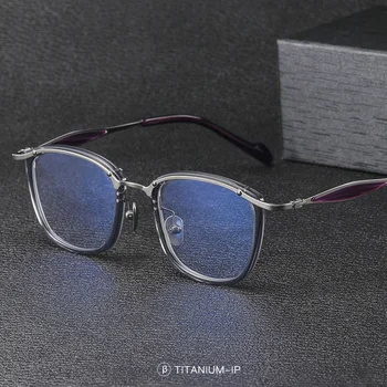 Титановые очки для близорукости Для мужчин и женщин, Винтажные Ацетатные очки в черепаховой оправе, очки по рецепту с антибликовым покрытием -1.25 1.75