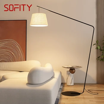 Торшер SOFITY Nordic Black в рыбацком стиле, современная семейная гостиная Рядом с диваном, креативный светодиодный декоративный светильник-подставка