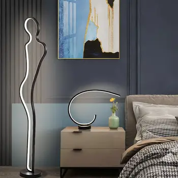Торшер для гостиной, кабинета, спальни, светодиодная прикроватная лампа Beauty Net Red Anchor, теплая простая современная вертикальная настольная лампа
