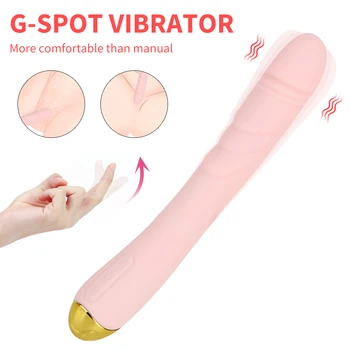 Фаллоимитатор Вибратор Клитор Секс-игрушки для женщин вагинальный массажер GSpot Киска Стимулятор влагалища Игрушки для взрослых USB Перезаряжаемые Водонепроницаемые