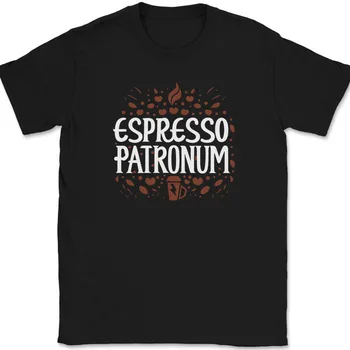 Футболка Espresso Patronum, забавная футболка Coffee Office Wizard, фэнтезийная юмористическая футболка