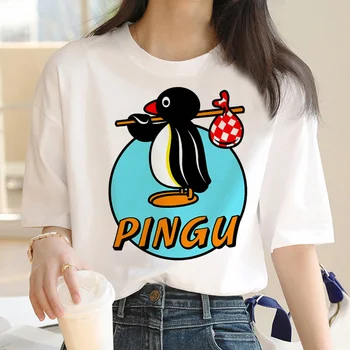 футболка nootnoot pingu мужская дизайнерская уличная одежда аниме Футболка мужская аниме уличная одежда графическая одежда