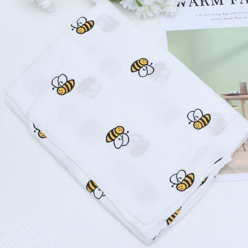 Хлопчатобумажное Обернутое Полотенцем Одеяло с Рисунком Пчелы для Новорожденного Младенца