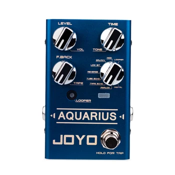 Цифровая педаль задержки JOYO R-07 AQUARIUS с 8 Эффектами задержки Имеет функцию Луппера со временем записи 5 минут Гитарные Педали