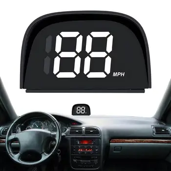 Цифровой спидометр автомобильный контрольный дисплей Автомобильный контрольный индикатор скорости USB Подключи и играй Предупреждение о превышении скорости HUD Спидометр