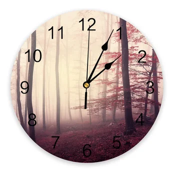 Часы в стиле Лесной осени, настенный декор для дома, Современная Кухня, Спальня, Декор для гостиной, Настенные часы