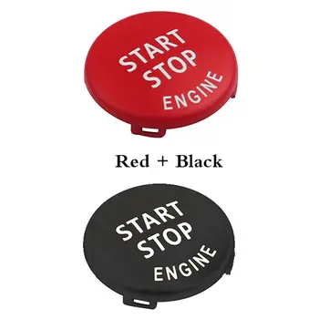 Черный Красный переключатель кнопки запуска и остановки двигателя Подходит для BMW 3 5 серии X5 X6 E70 E84 E89 E90 E91 E60 E92