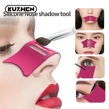 Шаблон для контура носа Силиконовый хайлайтер, защитный аппликатор, защитный инструмент для макияжа, трафареты для макияжа лица, трафареты для подводки глаз, кончики крыльев
