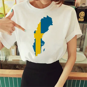 Шведская футболка женская аниме Y2K забавный топ женская одежда из японской графической манги