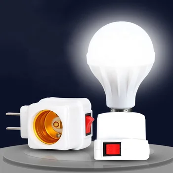 Штекер E27 в ЕС, США/AU, Великобритания, Светодиодная лампа, Основание для гнезда лампы, держатель адаптера, преобразователь