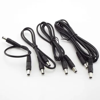 Штекер кабеля питания постоянного тока 5,5 x 2,1 мм от штекера до 5,5 x 2,1 мм от штекера адаптера видеонаблюдения Соединительный кабель Удлинители питания 12 В 0,5 м/1 М/2 м